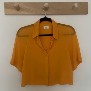 Wilfred cropped button up blouse